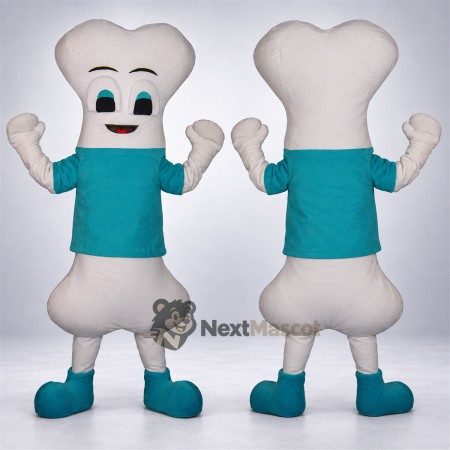 Bone Mascot Costume - Teal Shirt Bone Mascot Costume - Teal Shirt