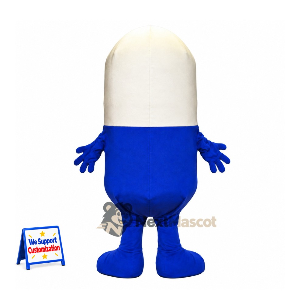 Capsule Mascot Costume - Blue and White Capsule Mascot Costume - Blue and White