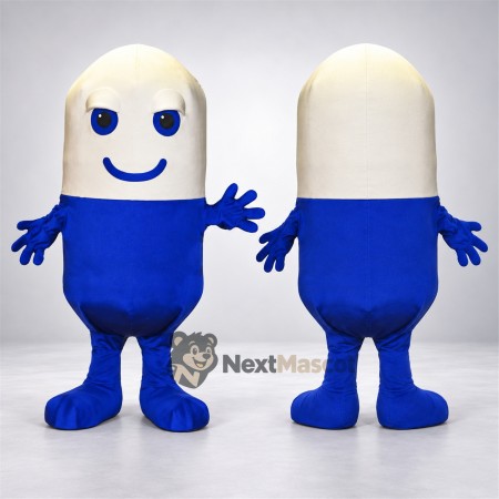 Capsule Mascot Costume - Blue and White Capsule Mascot Costume - Blue and White