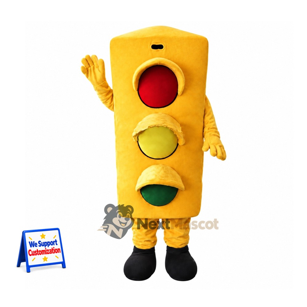 Traffic Light Mascot Costume - Yellow for Community Events Traffic Light Mascot Costume - Yellow for Community Events