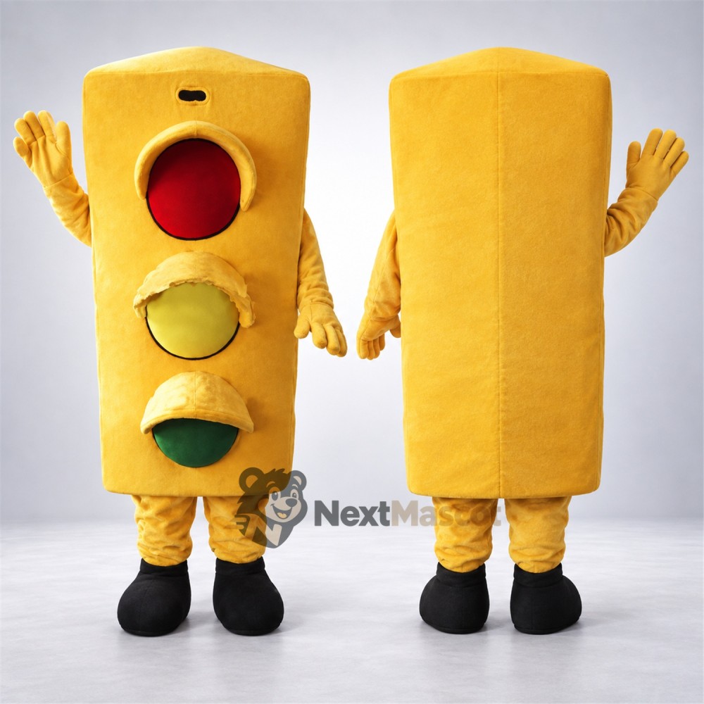 Traffic Light Mascot Costume - Yellow for Community Events Traffic Light Mascot Costume - Yellow for Community Events