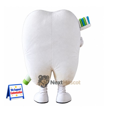 Tooth Mascot Costume - Toothbrush for Carnivals Tooth Mascot Costume - Toothbrush for Carnivals