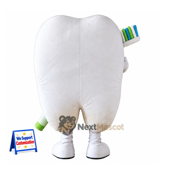 Tooth Mascot Costume - Toothbrush for Carnivals Tooth Mascot Costume - Toothbrush for Carnivals