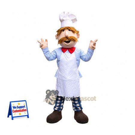 Chef Mascot Costume - Mustache for Festivals Chef Mascot Costume - Mustache for Festivals