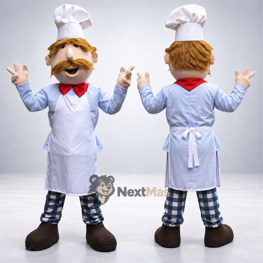 Chef Mascot Costume - Mustache for Festivals Chef Mascot Costume - Mustache for Festivals