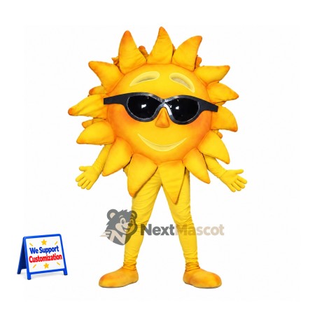 Sun Mascot Costume - Sunglasses and Yellow Shoes Sun Mascot Costume - Sunglasses and Yellow Shoes