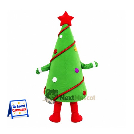 Christmas Tree Mascot Costume for Christmas Photos Christmas Tree Mascot Costume for Christmas Photos