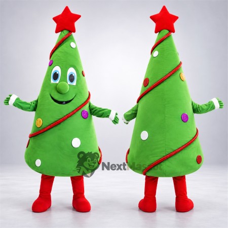Christmas Tree Mascot Costume for Christmas Photos Christmas Tree Mascot Costume for Christmas Photos