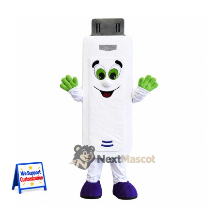 Bottle Mascot Costume - White Bottle Mascot Costume - White
