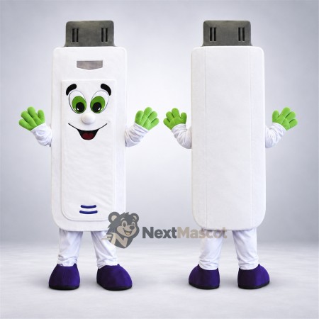 Bottle Mascot Costume - White Bottle Mascot Costume - White