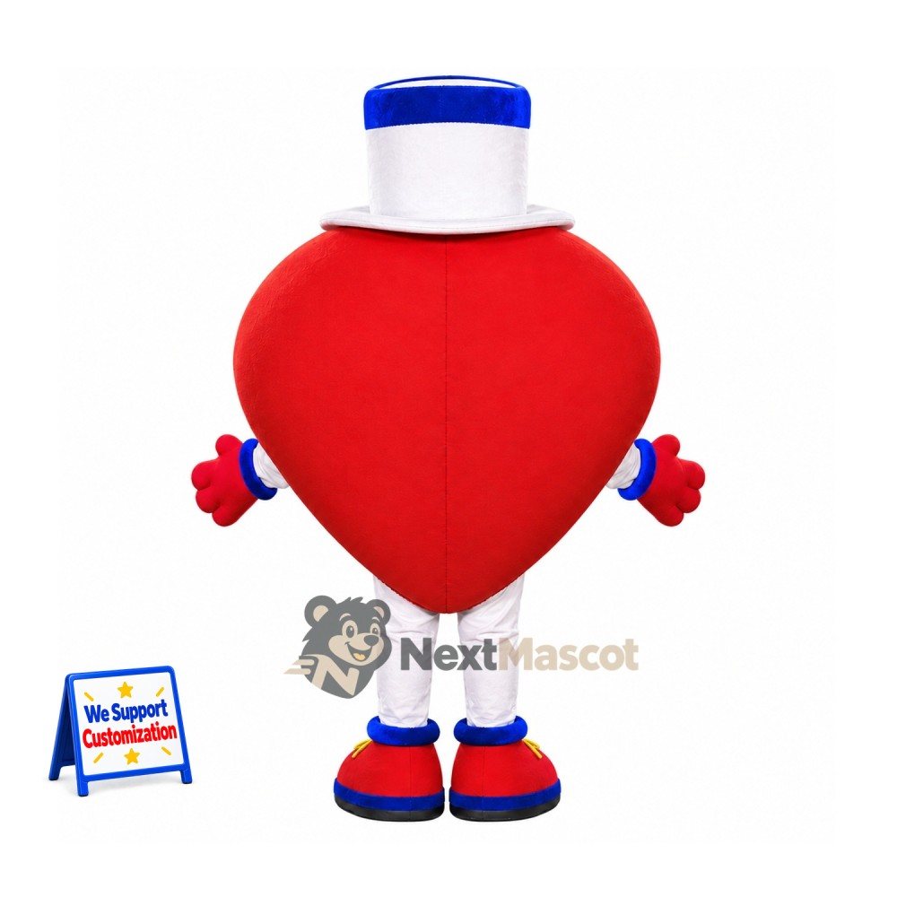 Heart Mascot Costume - Chef Style Heart Mascot Costume - Chef Style