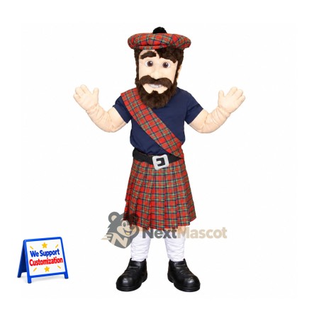 Scottish Man Mascot Costume - Kilt for Community Events Scottish Man Mascot Costume - Kilt for Community Events