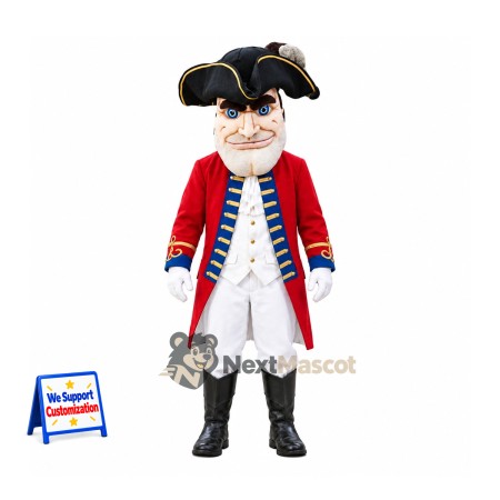Colonial Soldier Mascot Costume for Carnivals Colonial Soldier Mascot Costume for Carnivals