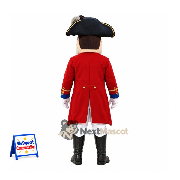 Colonial Soldier Mascot Costume for Carnivals