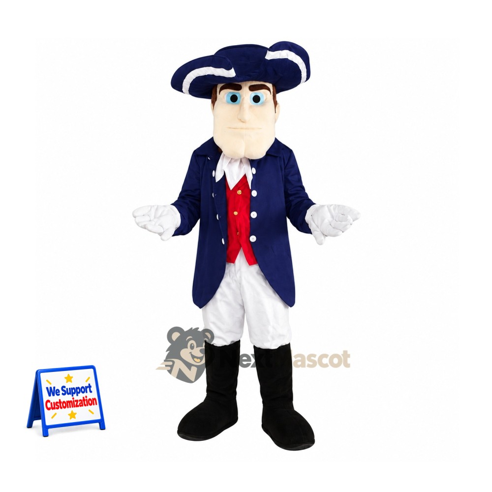 Colonial Patriot Mascot Costume for School Events Colonial Patriot Mascot Costume for School Events