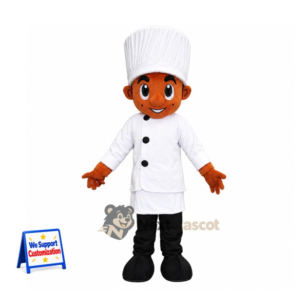 Chef Mascot Costume - White Uniform for Festivals