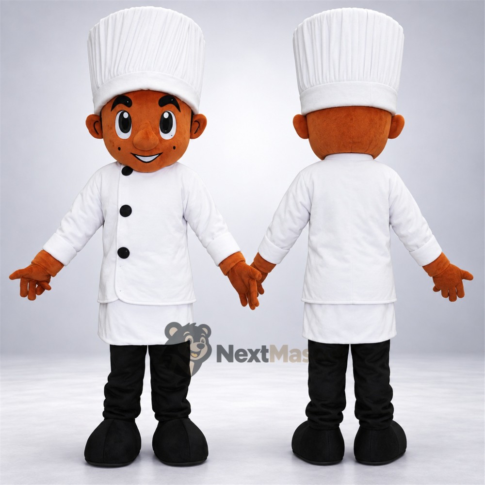Chef Mascot Costume - White Uniform for Festivals Chef Mascot Costume - White Uniform for Festivals