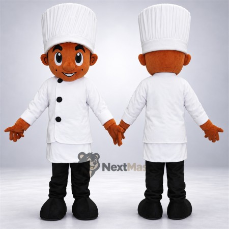 Chef Mascot Costume - White Uniform for Festivals Chef Mascot Costume - White Uniform for Festivals