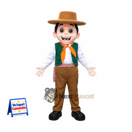 Cowboy Mascot Costume for Festivals Cowboy Mascot Costume for Festivals