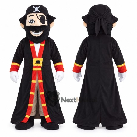 Pirate Captain Mascot Costume - Black Coat Pirate Captain Mascot Costume - Black Coat