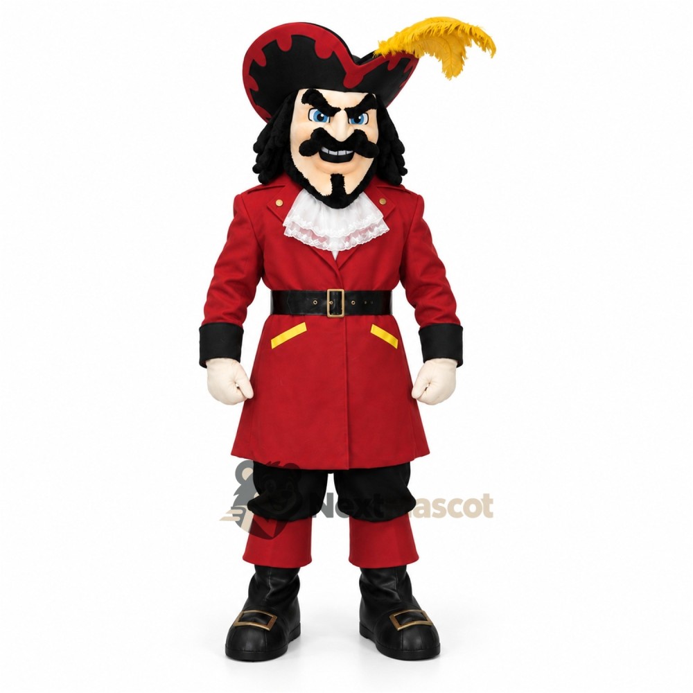 Pirate Captain Mascot Costume - Red Coat for Parades Pirate Captain Mascot Costume - Red Coat for Parades