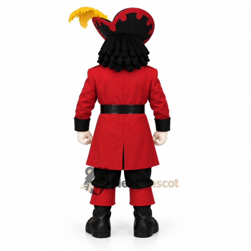 Pirate Captain Mascot Costume - Red Coat for Parades Pirate Captain Mascot Costume - Red Coat for Parades