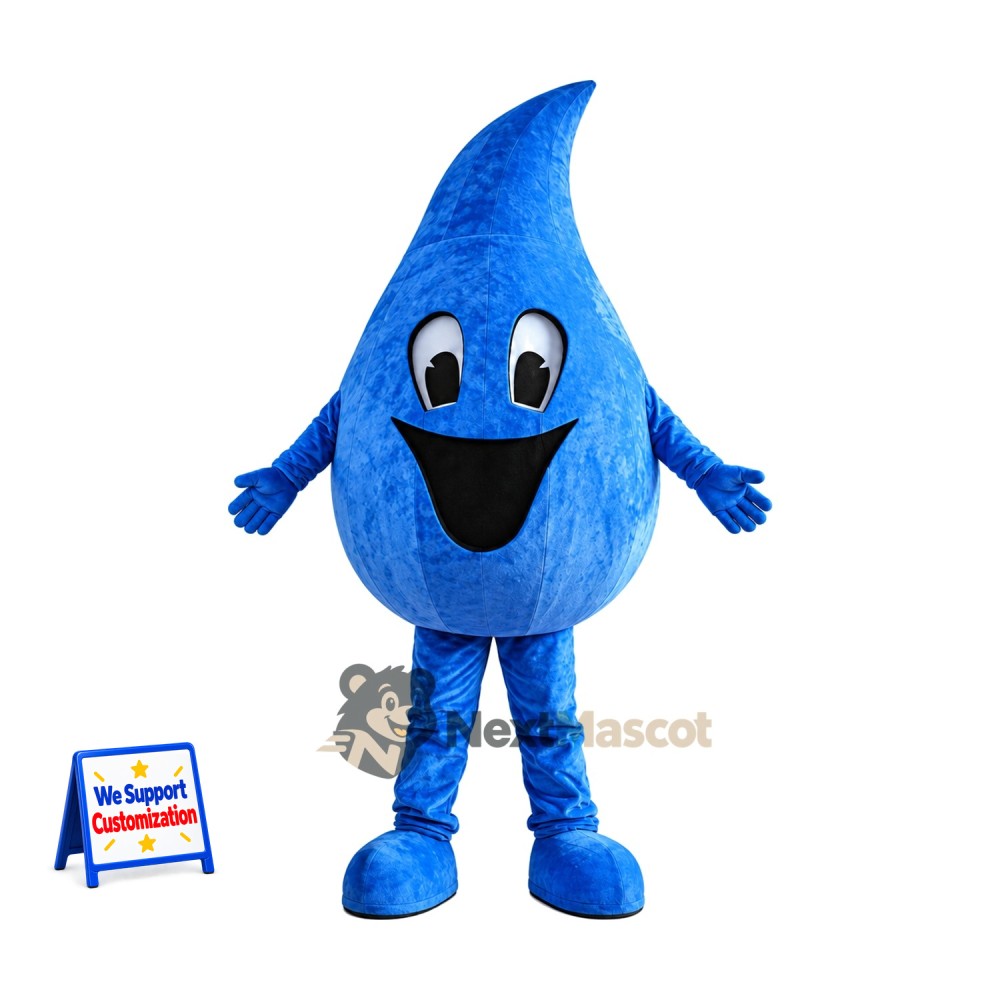 Water Drop Mascot Costume - Blue Water Drop Mascot Costume - Blue