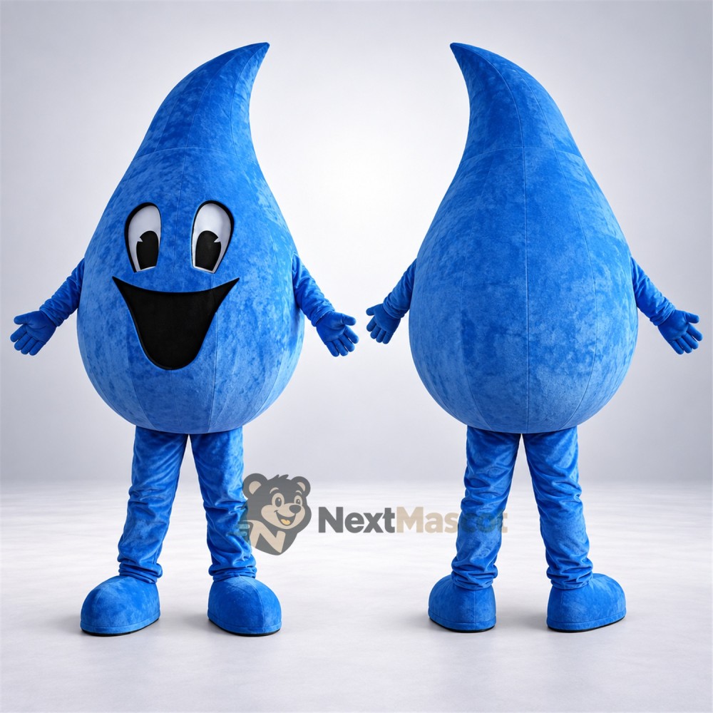 Water Drop Mascot Costume - Blue Water Drop Mascot Costume - Blue