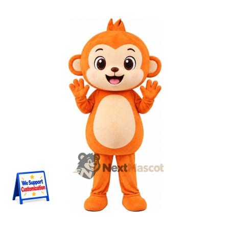 Monkey Mascot Costume - Orange Monkey Mascot Costume - Orange