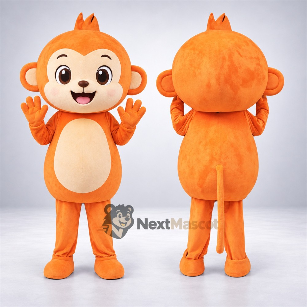 Monkey Mascot Costume - Orange Monkey Mascot Costume - Orange