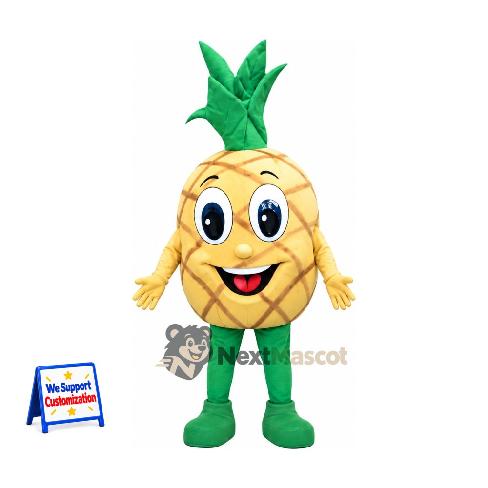 Pineapple Mascot Costume - Green Boots Pineapple Mascot Costume - Green Boots