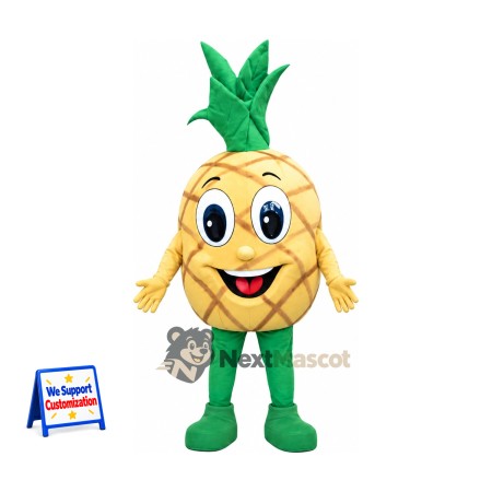 Pineapple Mascot Costume - Green Boots Pineapple Mascot Costume - Green Boots