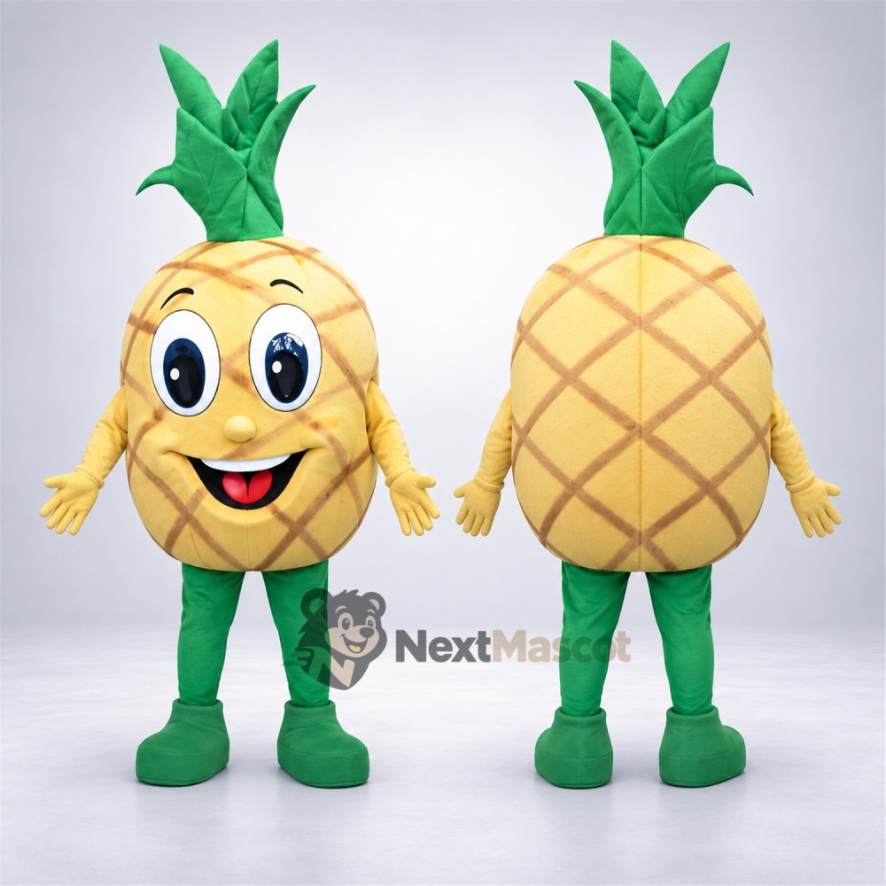 Pineapple Mascot Costume - Green Boots Pineapple Mascot Costume - Green Boots