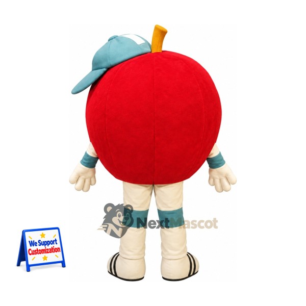Apple Mascot Costume - Red, Cap