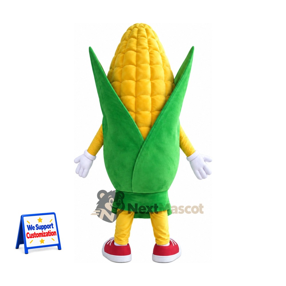 Corn Mascot Costume - White Gloves and Red Sneakers Corn Mascot Costume - White Gloves and Red Sneakers