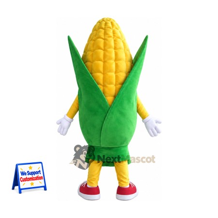 Corn Mascot Costume - White Gloves and Red Sneakers Corn Mascot Costume - White Gloves and Red Sneakers