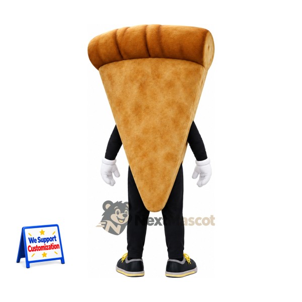 Pizza Slice Mascot Costume - Black Legs and Sneakers