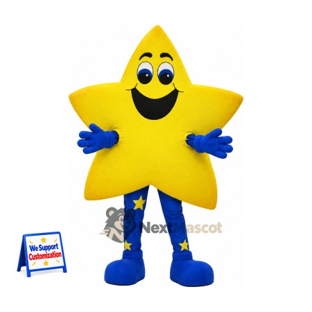 Star Mascot Costume - Yellow for School Spirit