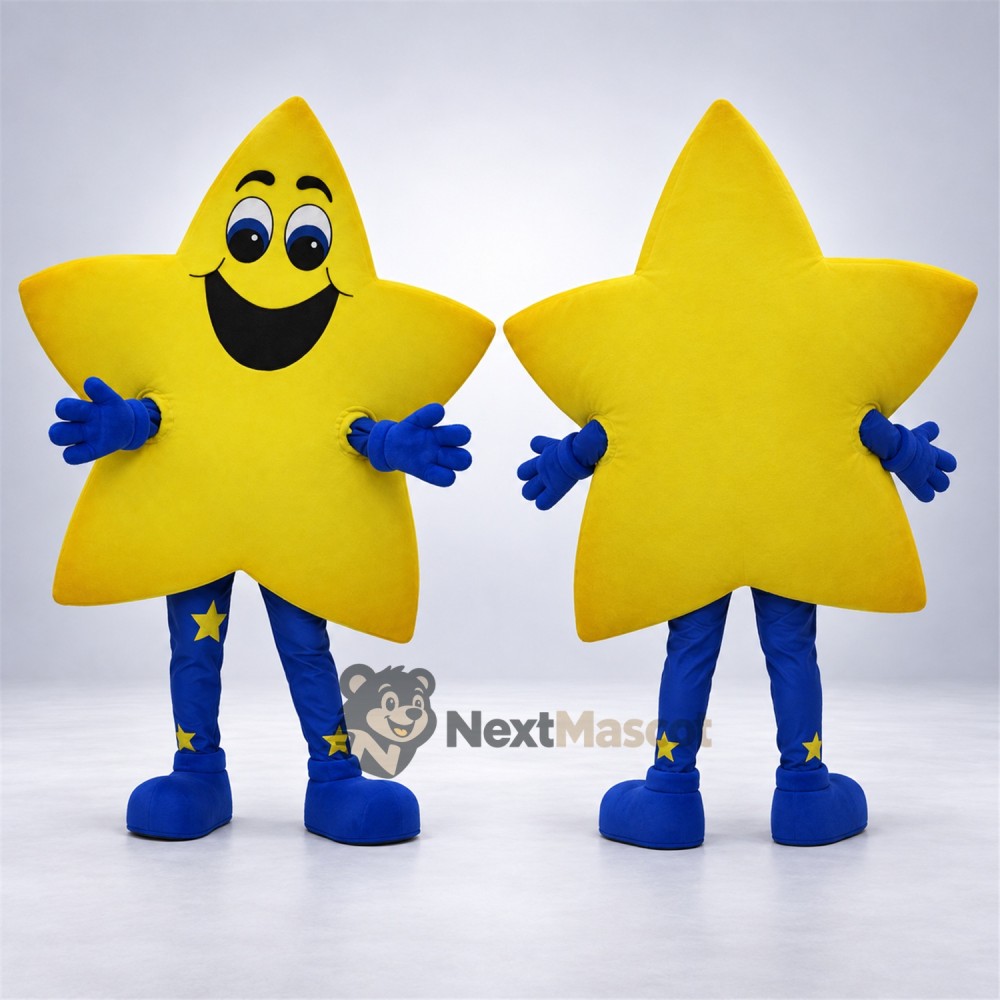 Star Mascot Costume - Yellow for School Spirit