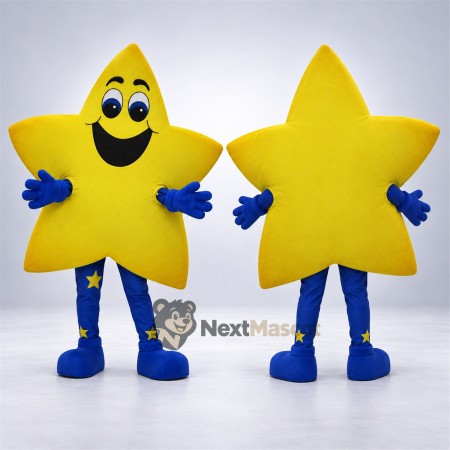 Star Mascot Costume - Yellow for School Spirit