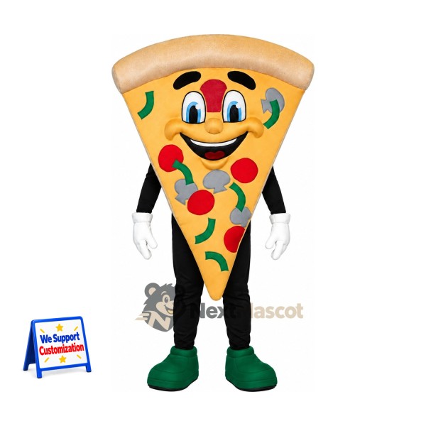 Pizza Slice Mascot Costume - Green Boots