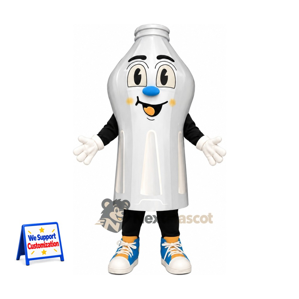 Bottle Mascot Costume - Silver for Parades Bottle Mascot Costume - Silver for Parades