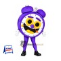 Alarm Clock Mascot Costume - Purple