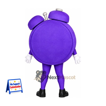 Alarm Clock Mascot Costume - Purple Alarm Clock Mascot Costume - Purple