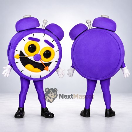 Alarm Clock Mascot Costume - Purple Alarm Clock Mascot Costume - Purple