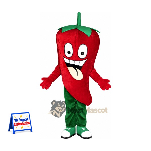 Chili Pepper Mascot Costume - Red