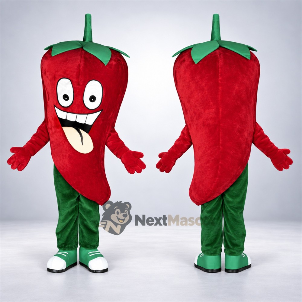 Chili Pepper Mascot Costume - Red Chili Pepper Mascot Costume - Red