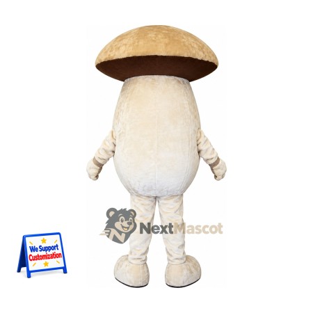 Mushroom Mascot Costume - Brown Cap and White Body Mushroom Mascot Costume - Brown Cap and White Body