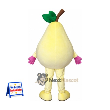Pear Mascot Costume - Pink Gloves Pear Mascot Costume - Pink Gloves