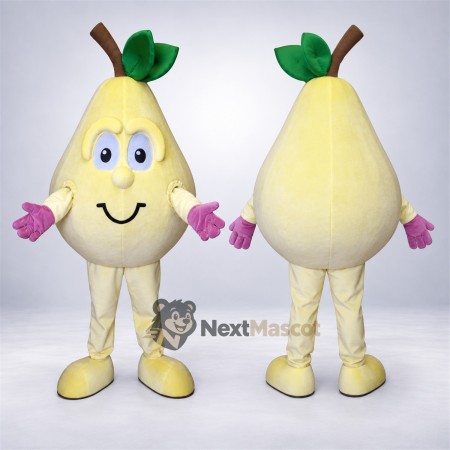 Pear Mascot Costume - Pink Gloves Pear Mascot Costume - Pink Gloves